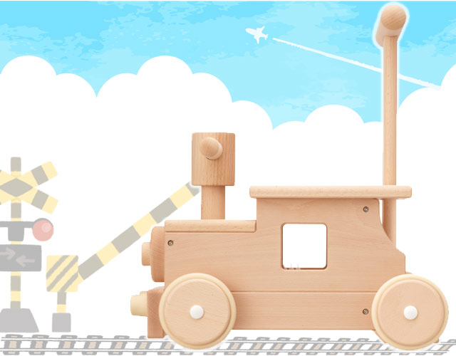 乗り物 木のおもちゃ 森の汽車ポッポ